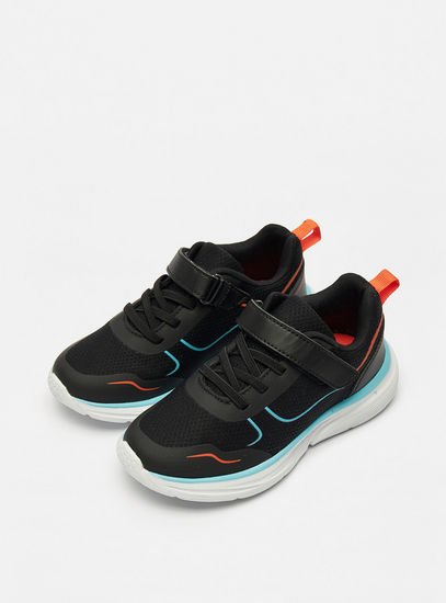 Textured Sports Shoes with Hook and Loop Closure