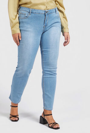 بنطلون جينز طويل بقصّة سكيني وخصر متوسط الارتفاع وجيوب-mxwomen-clothing-plussizeclothing-jeansandjeggings-jeans-3