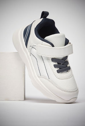Panelled Sports Shoes with Hook and Loop Closure-mxkids-shoes-babyboyzerototwoyrs-sportsshoes-0