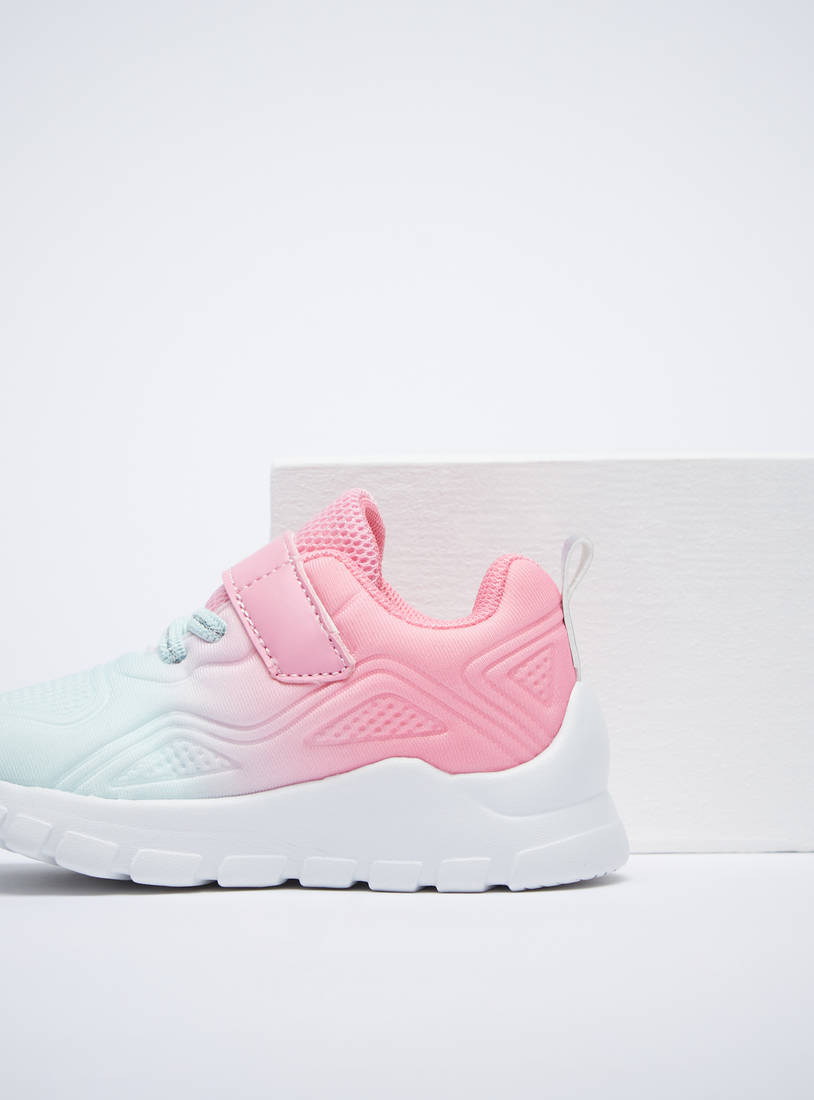 Shop Ombre Textured Sports Shoes with Hook and Loop Closure Online ...
