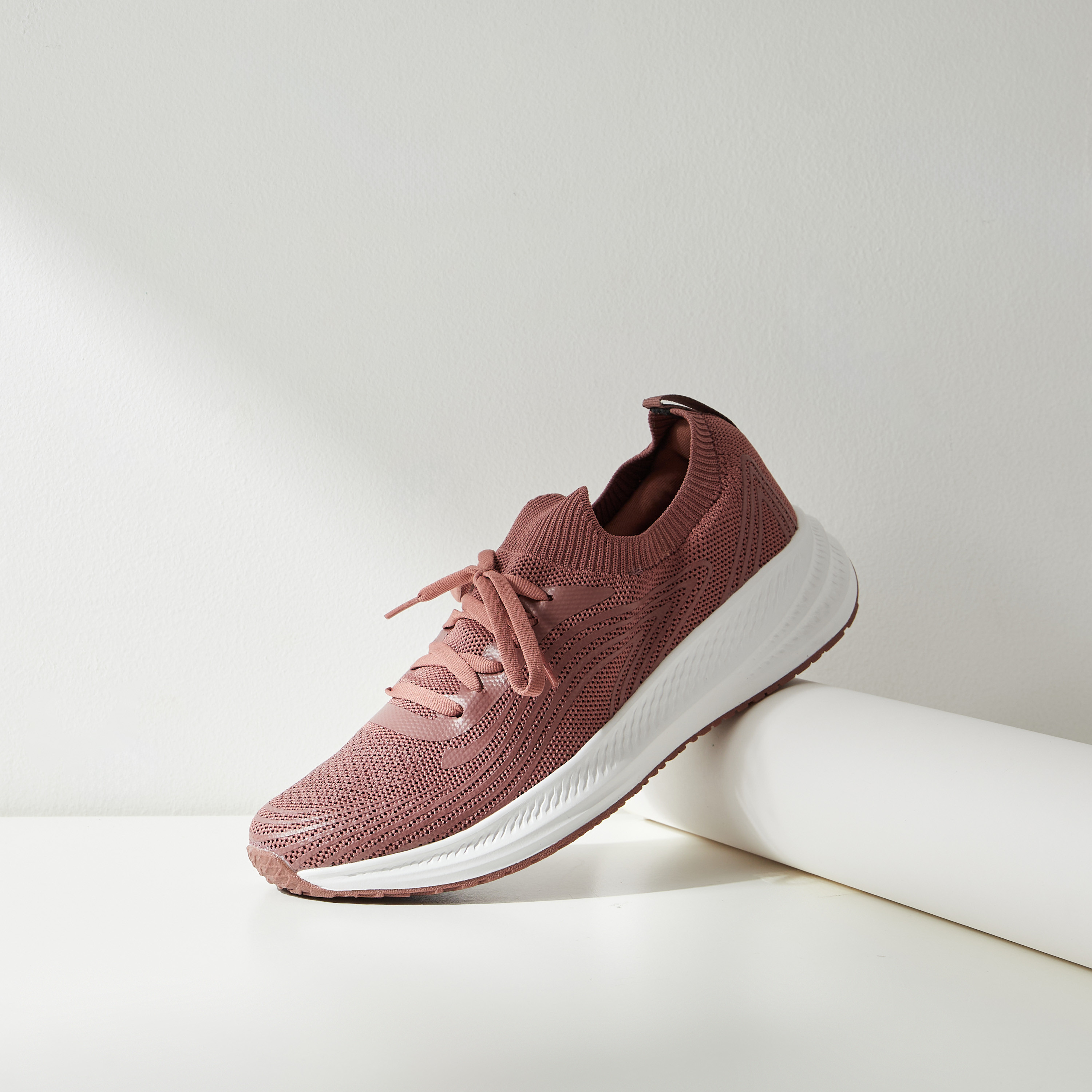 Shop Textured Sports Shoes with Lace Up Closure Online Max Bahrain