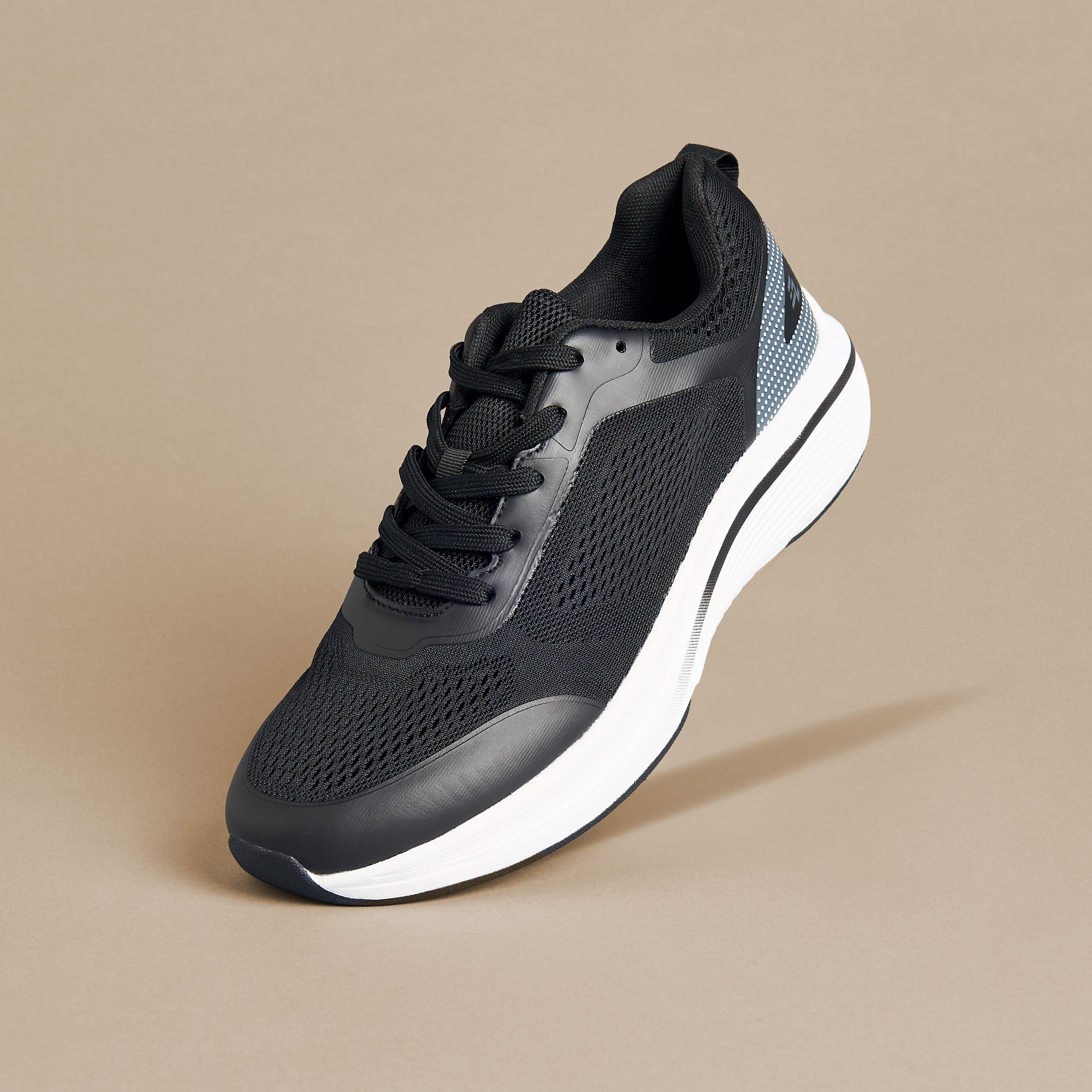 Shop Mesh Textured Sports Shoes with Lace-Up Closure Online Max Oman