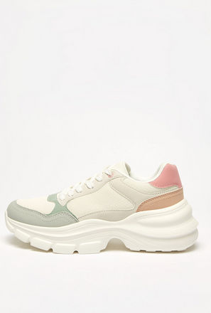 Colorblock Sneakers with Lace-Up Closure-mxwomen-shoes-sneakers-1