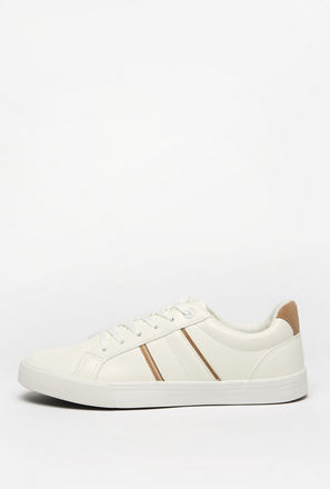 Textured Sneakers with Panel Detail and Lace-Up Closure-mxmen-shoes-casualshoes-1