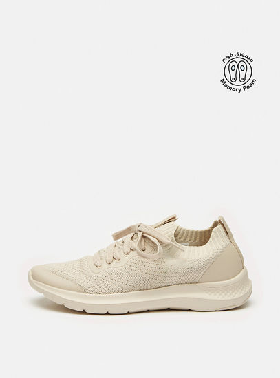 Textured Lace-Up Sneakers-Shoes-image-0