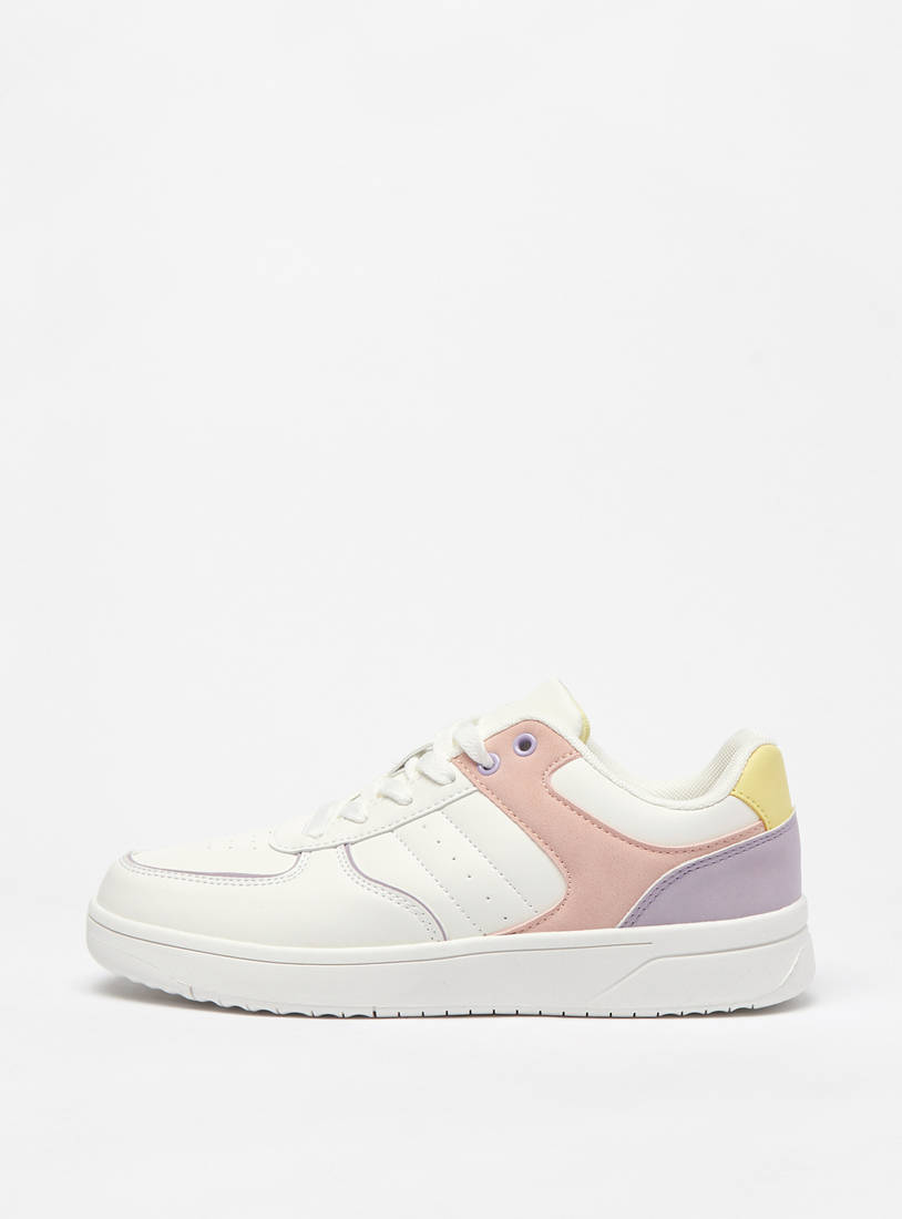 Colourblock Sneakers with Lace-Up Closure-Sneakers-image-0