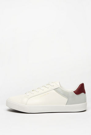 Textured Sneakers with Panel Detail and Lace-Up Closure-mxmen-shoes-casualshoes-2