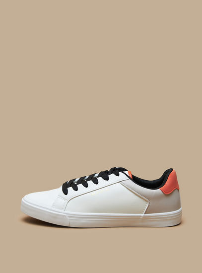 Panelled Lace-Up Sneakers-Casual Shoes-image-0