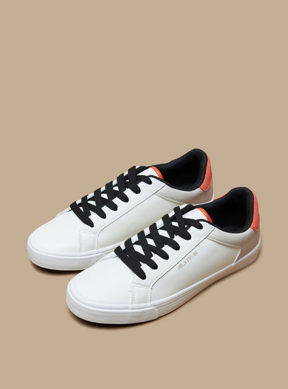 Panelled Lace-Up Sneakers-Casual Shoes-image-1