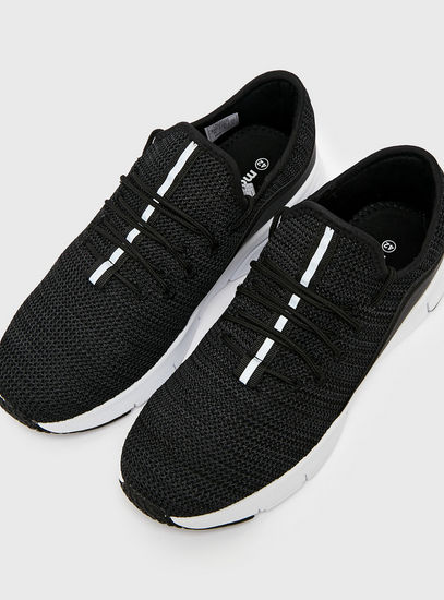 Textured Lace-Up Sports Shoes-Shoes-image-1