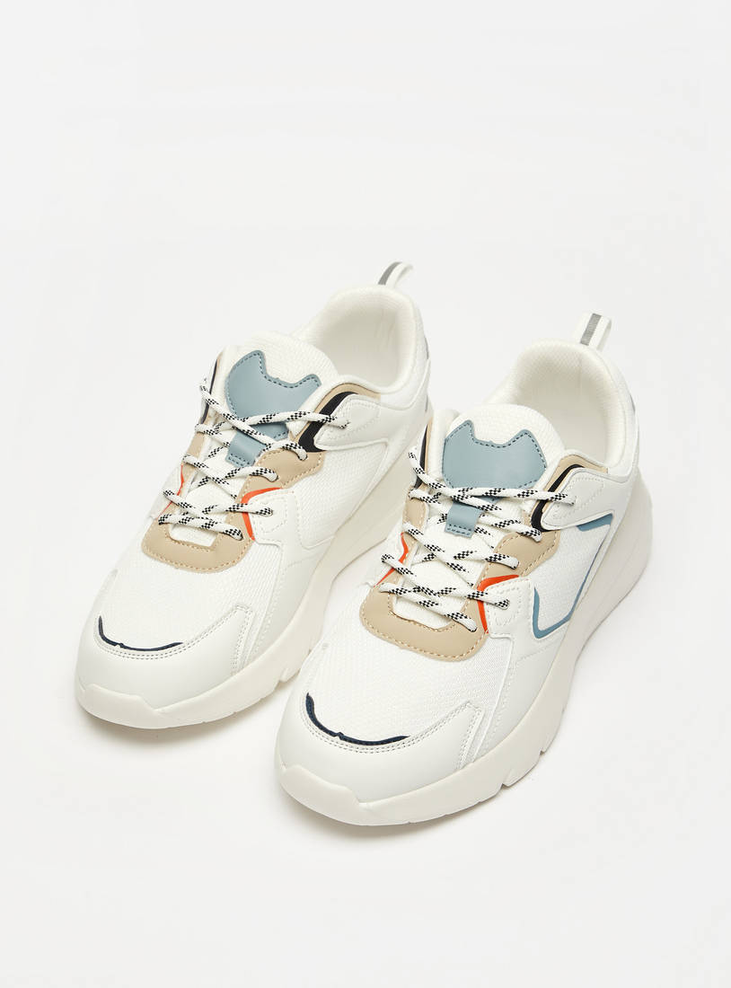حذاء سنيكرز تشانكي سهل الارتداء بقوالب ملونة وألسنة سحب-الأحذية السنيكرز-image-1