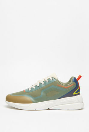 Colourblocked Sneakers with Lace-Up Closure