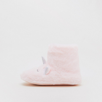 Unicorn Plush Slip-On Bedroom Slippers