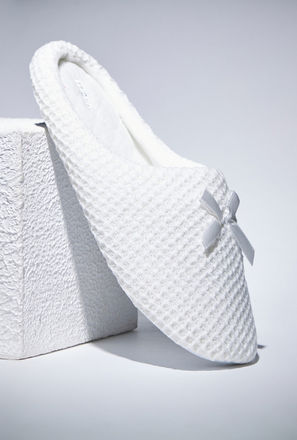 Textured Slip-On Bedroom Mules-mxwomen-shoes-bedroomslippers-0