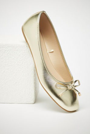 حذاء باليرينا سهل الارتداء بقدمة مستديرة وزينة فيونكة-mxwomen-shoes-ballerinas-2