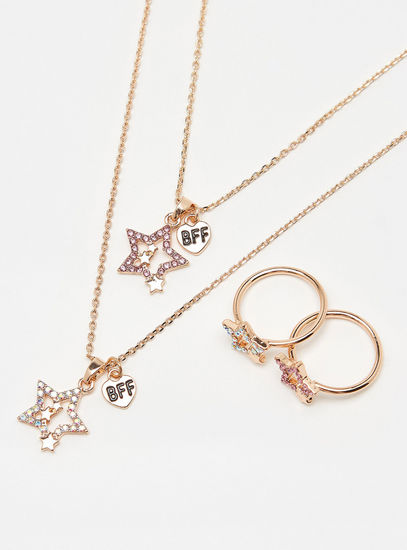 Star Embellished 4-Piece Necklace Set