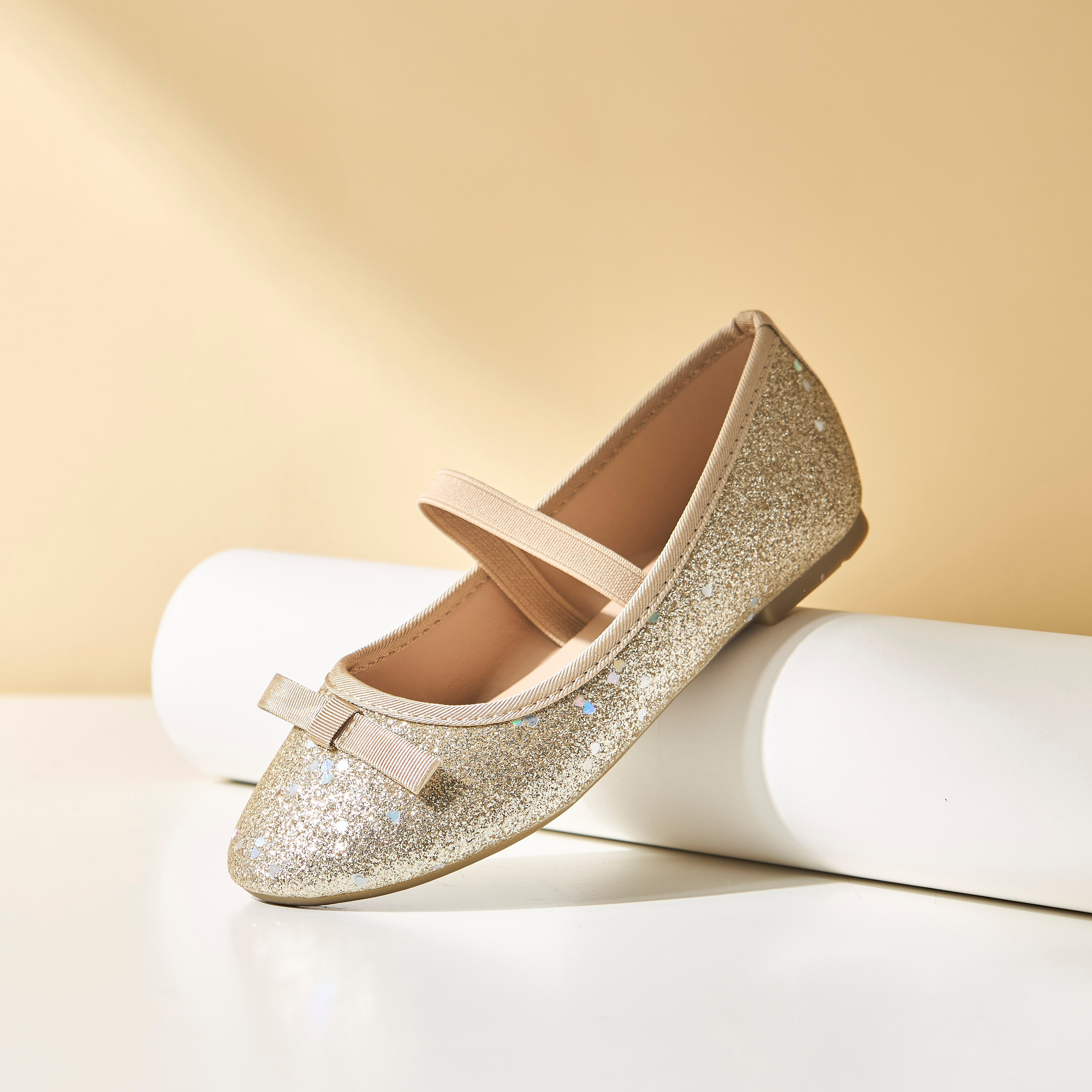 Glitter discount ballerina flats