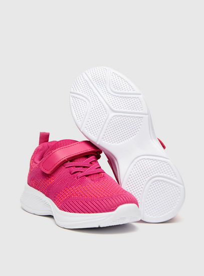 Textured Sport Shoes with Hook and Loop Closure