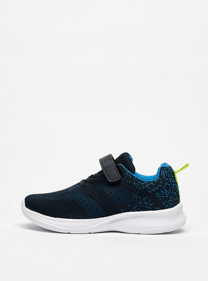 Textured Sport Shoes with Hook and Loop Closure-Sports Shoes-image-0