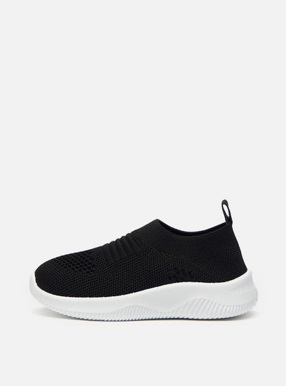 Textured Slip-On Sport Shoes-Sports Shoes-image-0