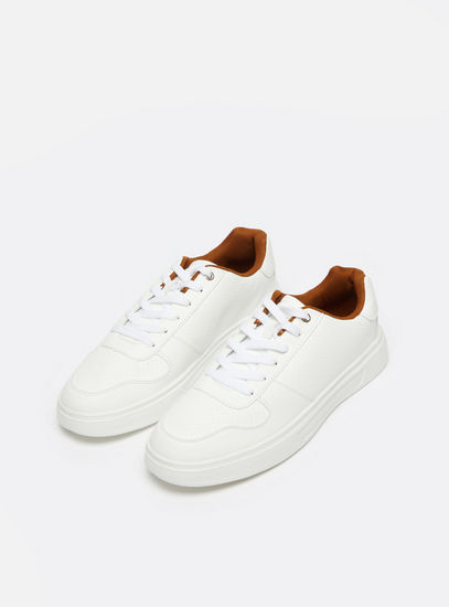 Solid Lace-Up Plimsoll Shoes-Casual Shoes-image-1