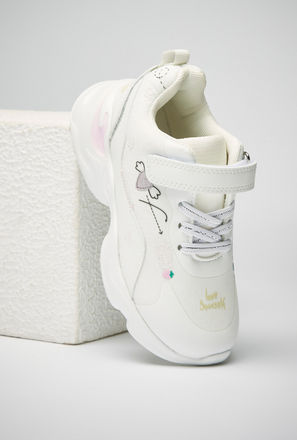Embellished Sneakers with Hook and Loop Closure-mxkids-girlstwotoeightyrs-shoes-sneakers-2