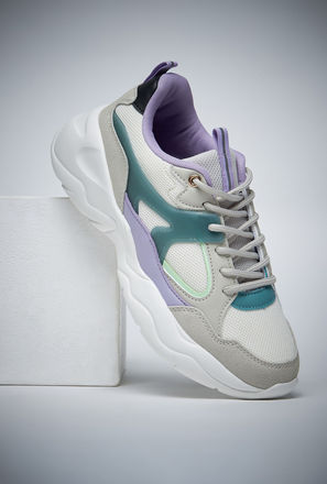 Panelled Sports Shoes with Hook and Loop Closure-mxwomen-shoes-sportsshoes-1