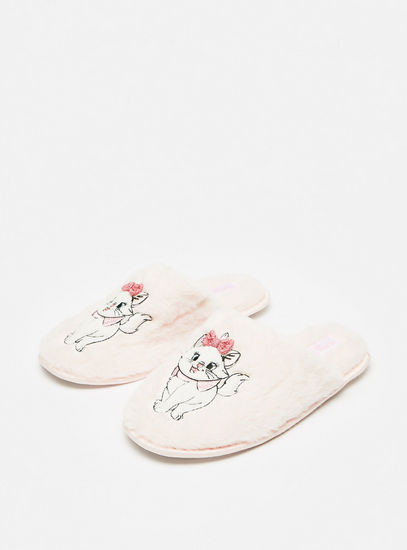 Marie Embroidered Slip-On Bedroom Slippers