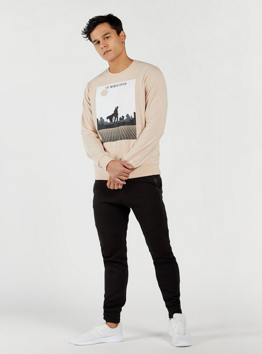 Star Wars Print Sweatshirt with Round Neck and Long Sleeves