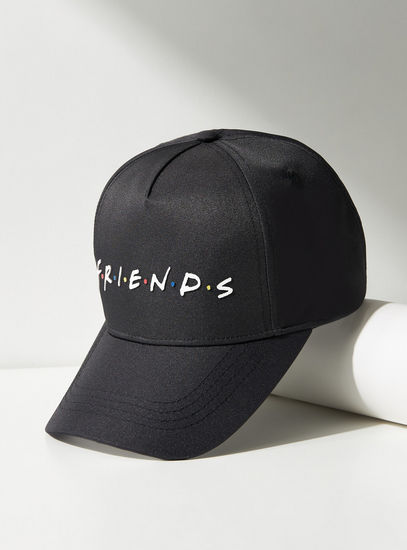 Friends Print Cap with Hook and Loop Strap Closure-Caps & Hats-image-0