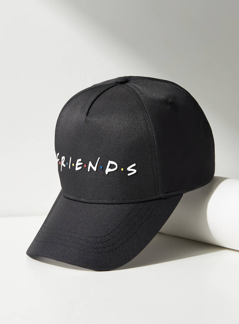 Friends Print Cap with Hook and Loop Strap Closure-Accessories-image-0
