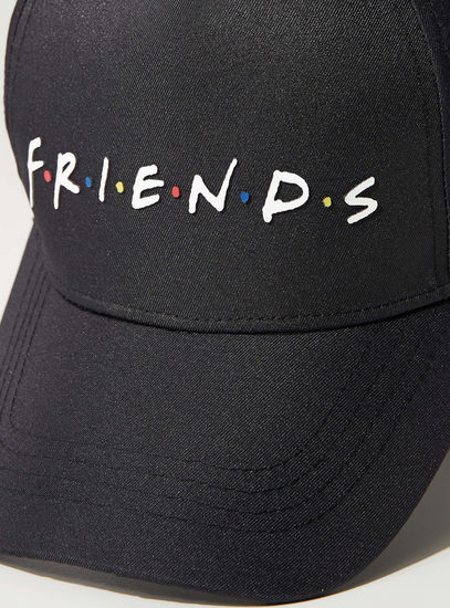 Friends Print Cap with Hook and Loop Strap Closure-Caps & Hats-image-1