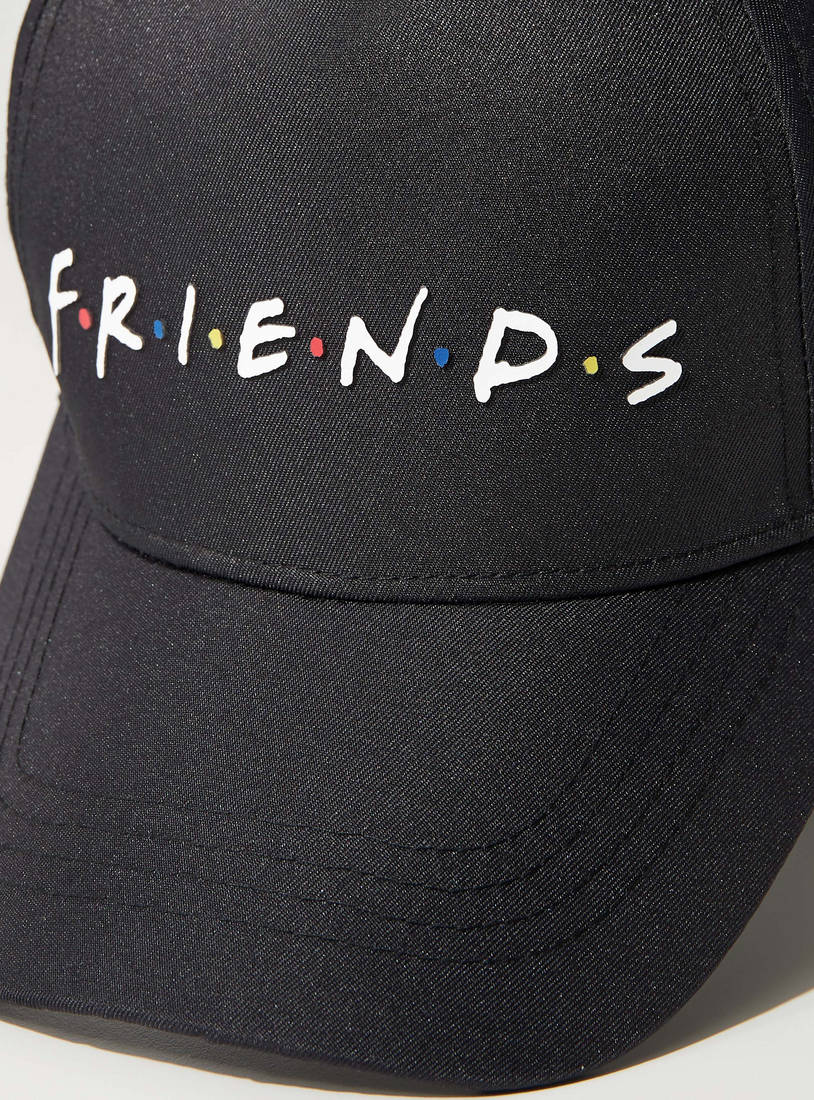 Friends Print Cap with Hook and Loop Strap Closure-Accessories-image-1