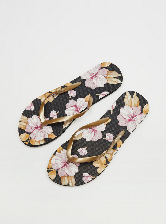 Floral Print Beach Slippers
