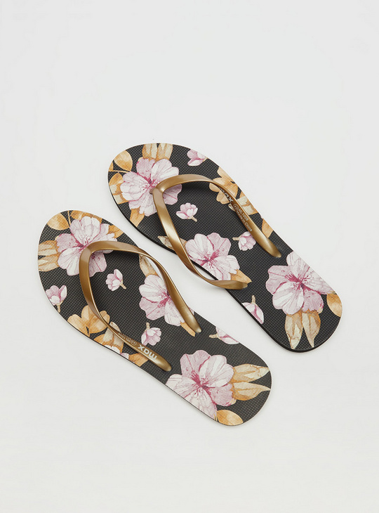 Floral Print Beach Slippers