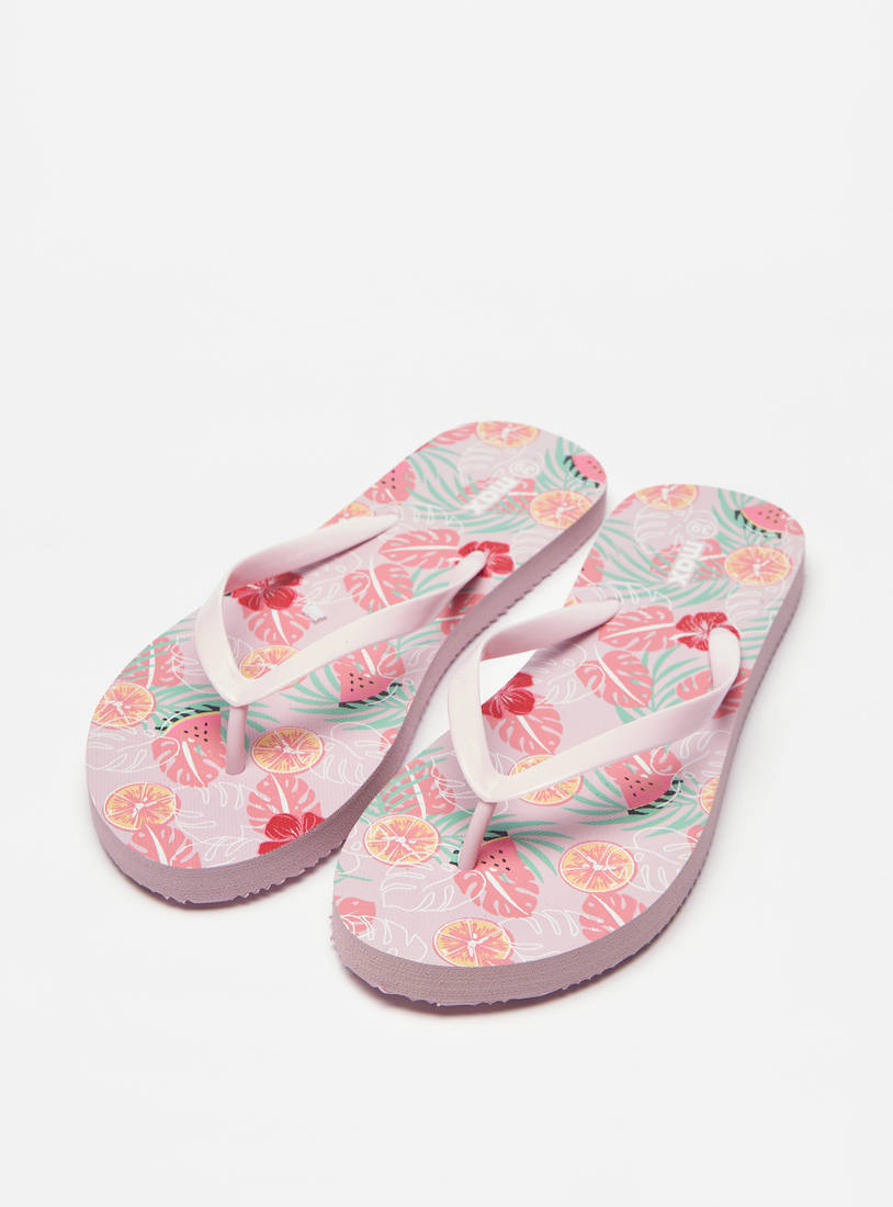 All-Over Print Thong Slippers-Flip Flops-image-1