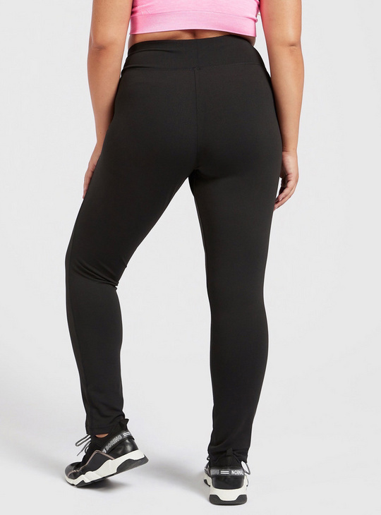 Solid Activewear Leggings in Slim-Fit with Elasticised Waistband