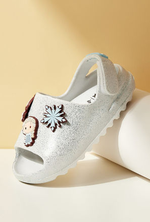 Frozen Applique Detail Sandals with Hook and Loop Closure-mxkids-babygirlzerototwoyrs-shoes-flipflops-2