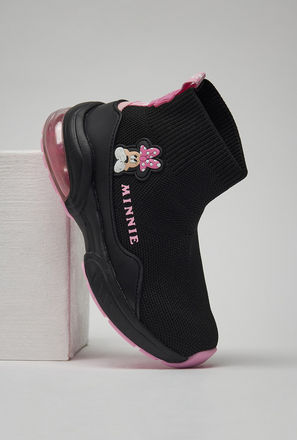 Minnie Mouse Applique Detail Slip-On Boots-mxkids-girlstwotoeightyrs-shoes-boots-2