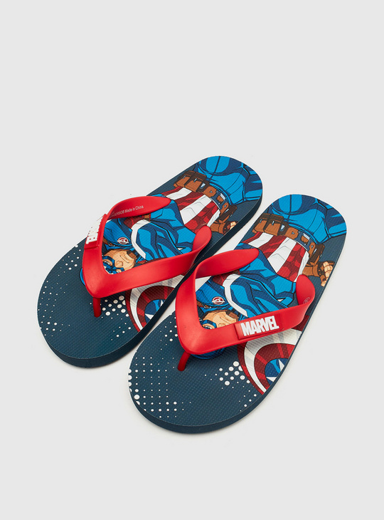 Captain America Print Slippers