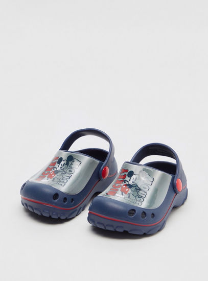 Mickey Mouse Print Clogs with Back Strap and Cut-Out Detail-Sandals-image-1