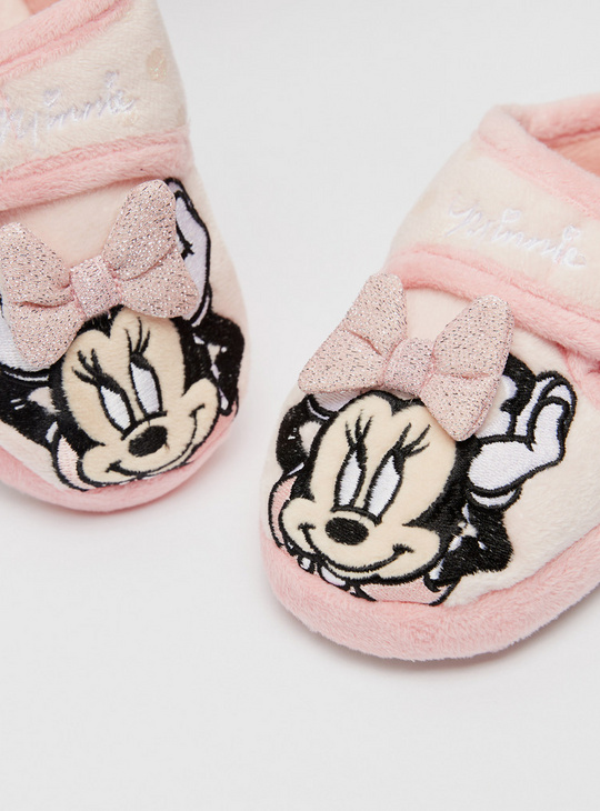 Minnie Mouse Embroidered Bedroom Shoes
