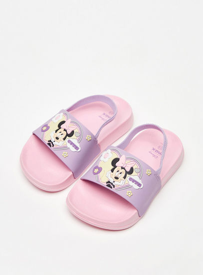 Minnie Mouse Embossed Slip-On Slide Slippers
