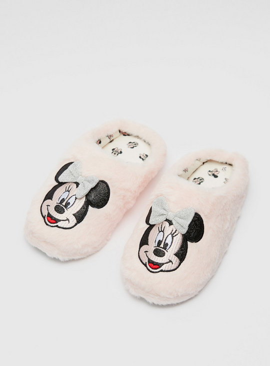 Minnie Mouse Plush Bedroom Slippers