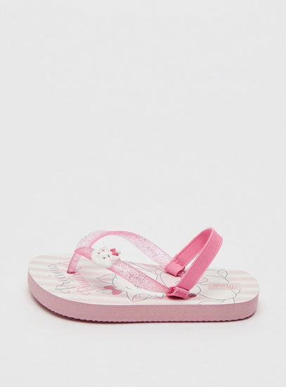 The Aristocats Print Beach Slippers with Back Strap