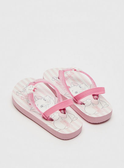 The Aristocats Print Beach Slippers with Back Strap