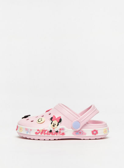 Minnie Mouse Print Clogs with Backstrap-Sandals-image-0