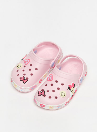 Minnie Mouse Print Clogs with Backstrap-Sandals-image-1