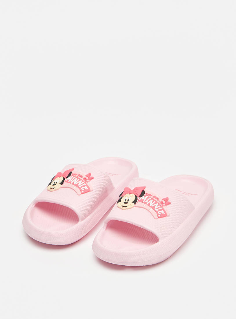 Minnie Mouse Embossed Beach Slippers-Flip Flops-image-1