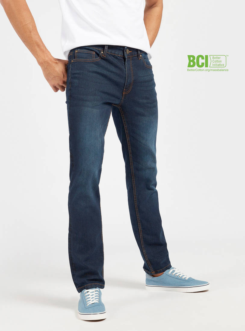 Straight Fit Better Cotton Jeans-Straight-image-0